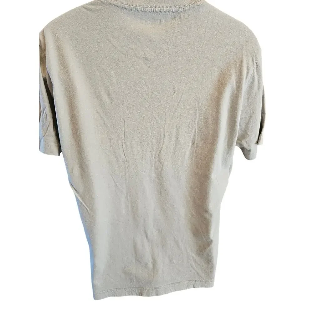 True religion size L large men's mixed media spell out velvet casual t shirt